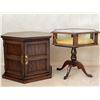 Image 1 : Antique Octagonal Mahogany Accent Collectible Display Tables 27 x 27 x 22 & 23 x 23 x 25