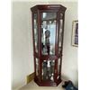 Image 1 : Mahogany Corner Display Cabinet 33 x 21 x 73