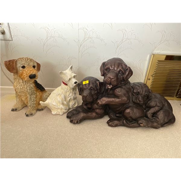 Ceramic Dog Collection Artist Unknown