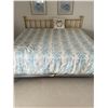 Image 1 : Brass King Bed Includes Frame Mattress & Bedding