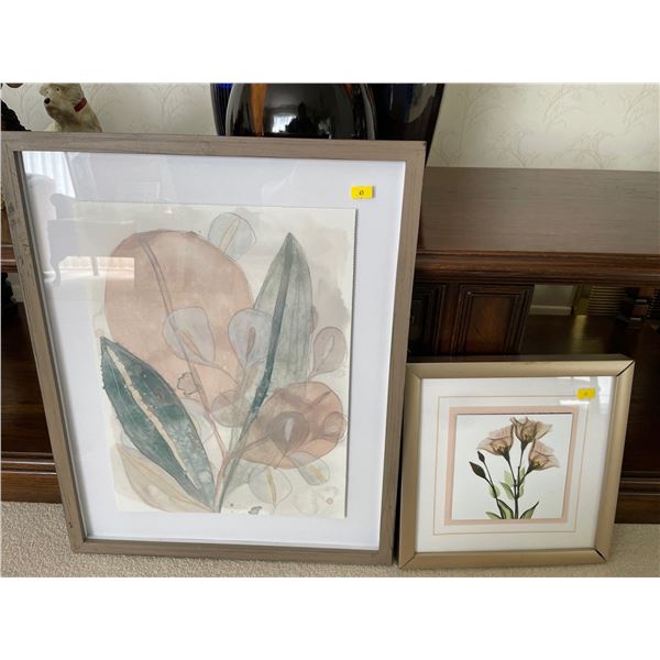 Watercolor Floral Framed Art Artist Unknown 17 x 21