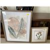 Image 1 : Watercolor Floral Framed Art Artist Unknown 17 x 21