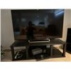 Image 2 : 52" Sony Flat Screen DL60W630B w/ Remote TV Stand & Samsung Blue Ray