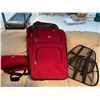 Image 1 : Red Samsonite Luggage w/ Chair Rests 20 x 29