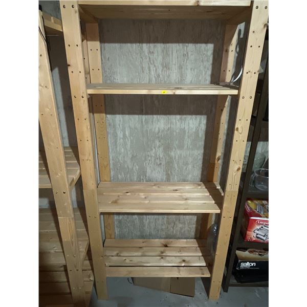 Wood 3 Tier Utility Shelf 30x16x63
