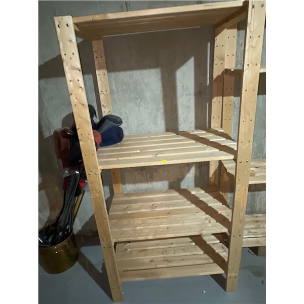 Wood 4 Tier Utility Shelf