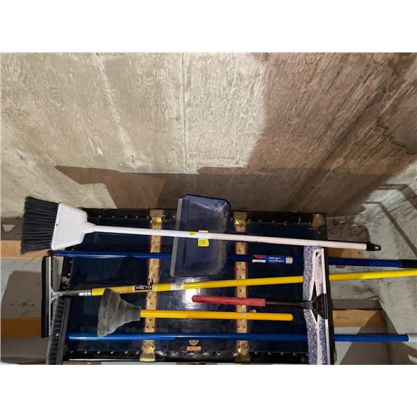 Assorted Household Essentials Squeegee Broom/Dustpan Plunger & More