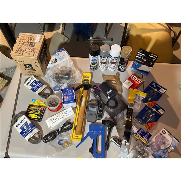 Assorted Garage Essentials Hand Tools Parts & More