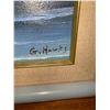 Image 2 : Framed Art Wall Hangings Waves Blue 17x17