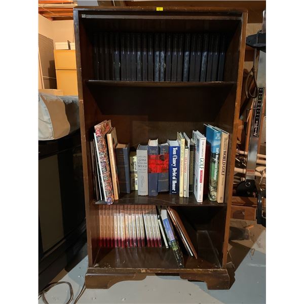 Wood Book Shelf w/ All It's Contents 24x12x48