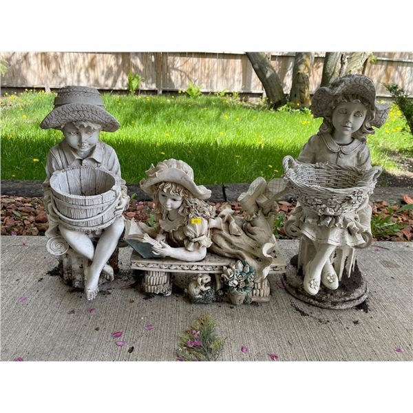 Decorative Garden Decor 3 Young Ladies Planters