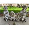 Image 1 : Decorative Garden Decor 3 Young Ladies Planters