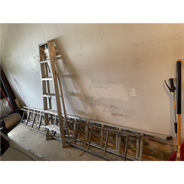 12 Ft. Ladder  24 Foot Ladder w/ Slide & 6 Ft. Aluminum Ladder