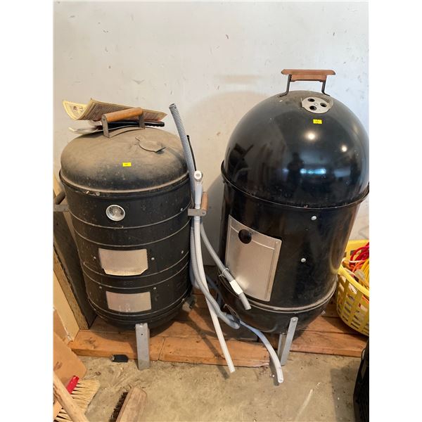 Pair of Smokers w/ Smoker Cook book & More Weber
