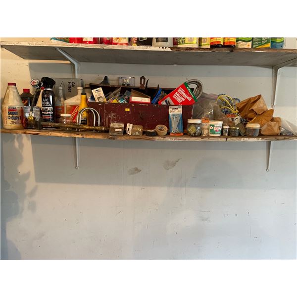 Essential Garage Chemicals/Fluids  Tool box w/ Mystery Contents & More