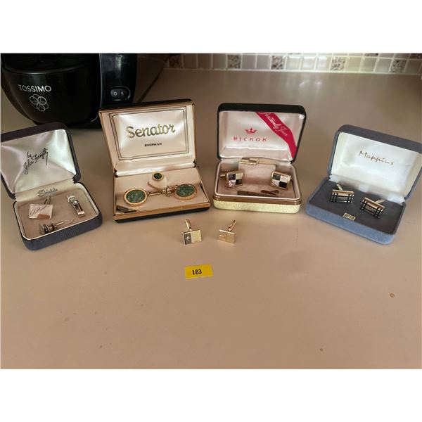 Vintage Cufflink Sets Real Jade