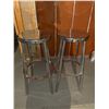 Image 1 : Pair of Stainless Steel Bar Stools 32" H