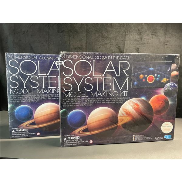 Lot of 2 3-Dimensional Glow-In-The-Dark Solar System Model Making Kits - Brand New!