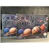 Image 1 : Lot of 2 3-Dimensional Glow-In-The-Dark Solar System Model Making Kits - Brand New!