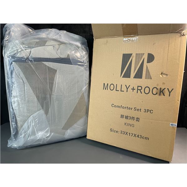 Lot of 1 Molly+Rocky 3PC King Size Comforter Set - Brand New!