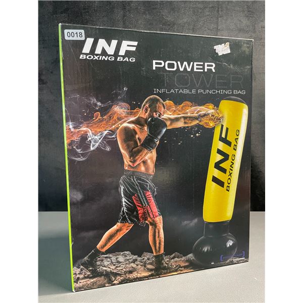Lot of 1 Inflatable Punching Bag/Boxing Bag w/ Foot Pump - Brand New! (Stands Approx. 5FT Tall)