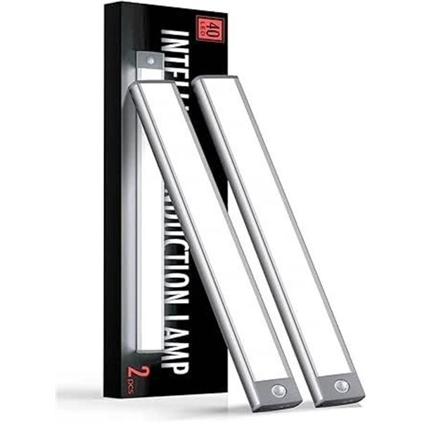 Lot of 2 Boxes of Intelligent LED Motion Sensor Bar Lights - Rechargeable - 2 Per Box/4 Total - New!