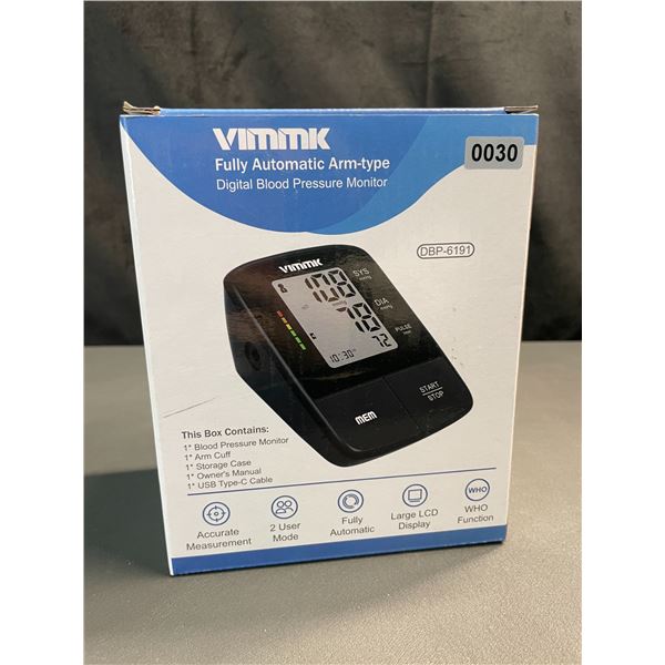 Lot of 1 Vimmk Fully Automatic Arm-Type Digital Blood Pressure Monitor - Brand New!