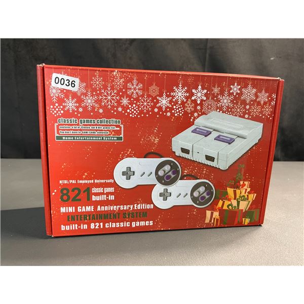 Lot of 1 Mini Game Anniversary Edition Entertainment System - 821 Classic/Retro Video Games Built-In