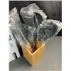 Image 3 : Lot of 1 Silicone Kitchen Cooking Utensil Set - Black Colour w/ Wooden Handles - Brand New! 11PCS