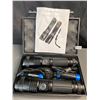 Image 3 : Lot of 2 PowerStyle LED Super Bright Rechargeable Tactical Flashlights - BRAND NEW!