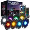 Image 1 : Lot of 1 XPrite RGBW LED Rock Light Kit for Offroad Vehicles w BT App Control - 8 Pods - BRAND NEW!