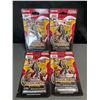 Image 1 : Lot of 4 Authentic Yu-Gi-Oh Booster Packs - Blazing Vortex - Brand New