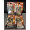 Image 1 : Lot of 4 Authentic Yu-Gi-Oh Booster Packs - Lightning Overdrive - Brand New!