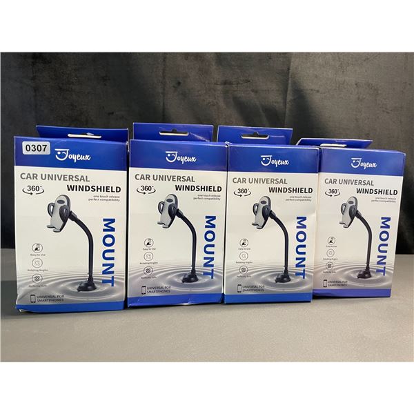 Lot of 4 Universal Smartphone Car Windshield Suction Mounts - New