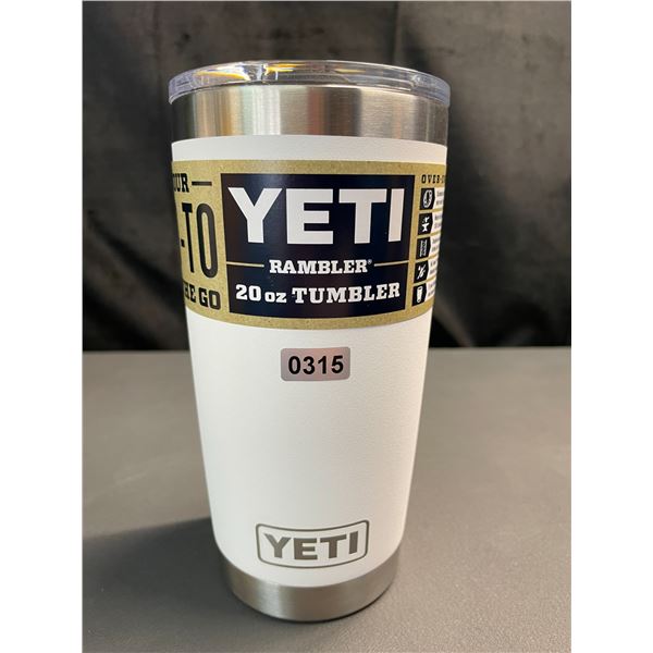 Lot of 1 YETI Rambler 20oz Tumbler - White - Brand New!
