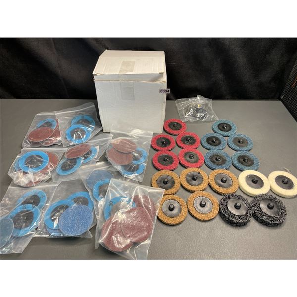 Lot of 1 Box of Assorted Polishing and Sanding Discs - Brand New!