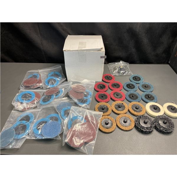 Lot of 1 Box of Assorted Polishing and Sanding Discs - Brand New!