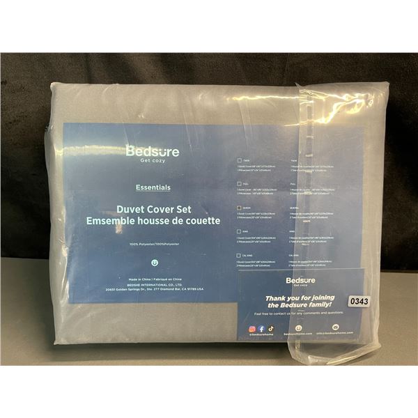 Lot of 1 Bedsure Essentials Duvet Cover Set - Queen Size - Brand New