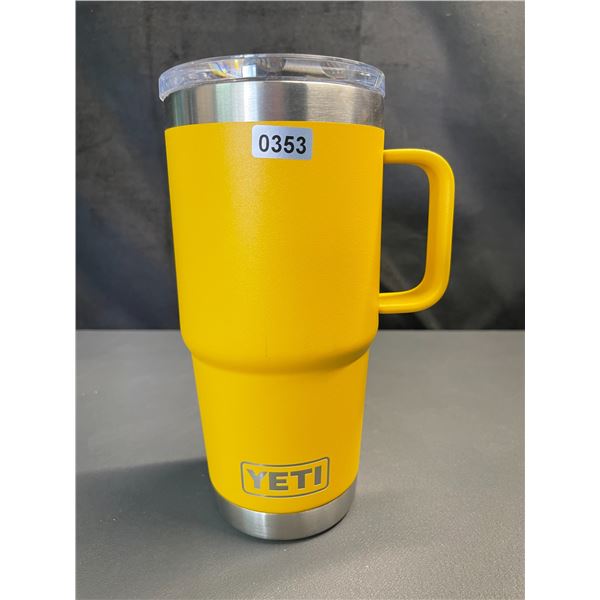 Lot of 1 YETI Rambler 20oz Tumbler - Yellow - Brand New!
