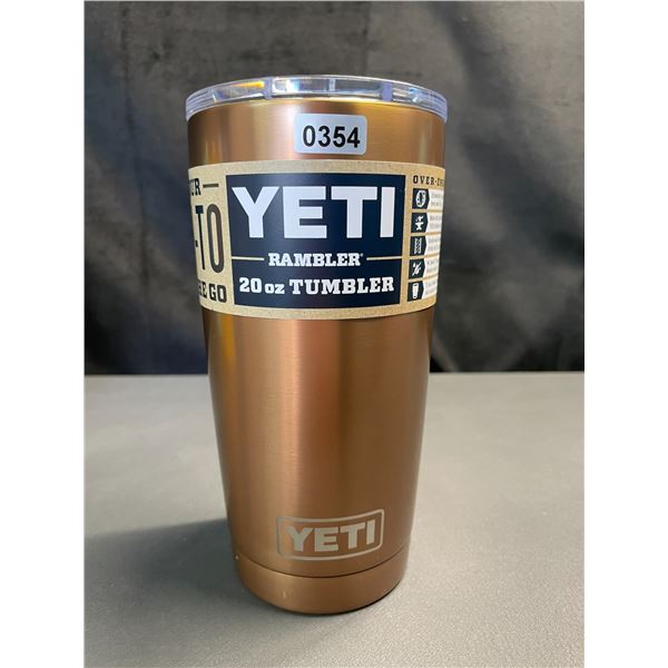 Lot of 1 YETI Rambler 20oz Tumbler - Gold - Brand New!