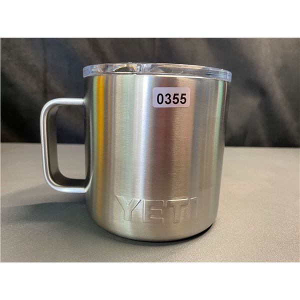 Lot of 1 YETI Rambler Travel Mug - Silver - 14oz - Brand New!