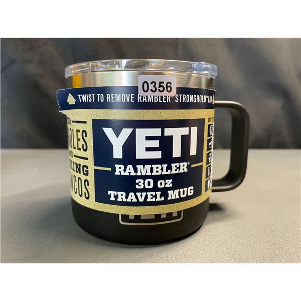 Lot of 1 YETI Rambler 30oz Travel Mug - Black - Brand New!