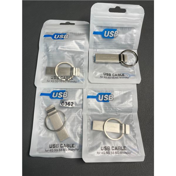 Lot of 4 USB Flash Drives/Memory Sticks - 2TB Each - Brand New!