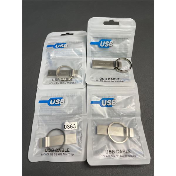 Lot of 4 USB Flash Drives/Memory Sticks - 2TB Each - Brand New!