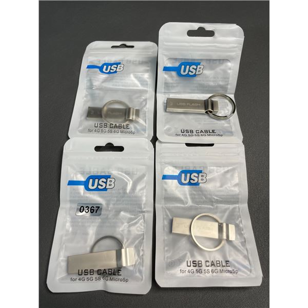 Lot of 4 USB Flash Drives/Memory Sticks - 2TB Each - Brand New!