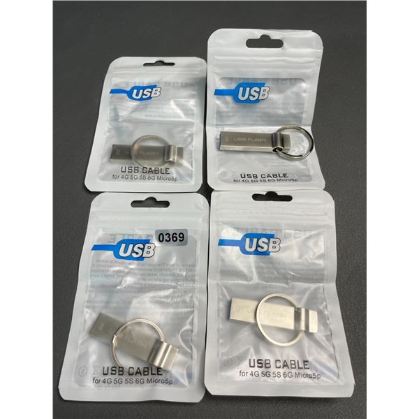 Lot of 4 USB Flash Drives/Memory Sticks - 2TB Each - Brand New!