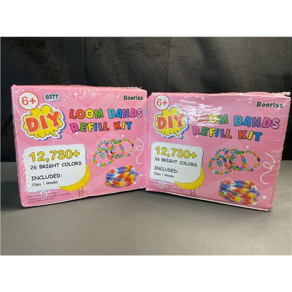 Lot of 2 Boxes of DIY Rainbow Loom Crafting Bands - 12,730+ PCS Each - Brand New!