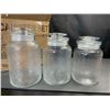 Image 2 : Lot of 1 3PC Glass Cannister Set/Storage Containers (Includes 34oz, 43oz, & 54oz)