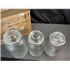 Image 3 : Lot of 1 3PC Glass Cannister Set/Storage Containers (Includes 34oz, 43oz, & 54oz)