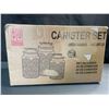 Image 5 : Lot of 1 3PC Glass Cannister Set/Storage Containers (Includes 34oz, 43oz, & 54oz)